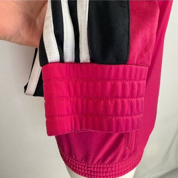 ADIDAS | Gray & Pink Color Block High Neck Zip Up Sweatshirt | Women's Medium - Picture 6 of 11